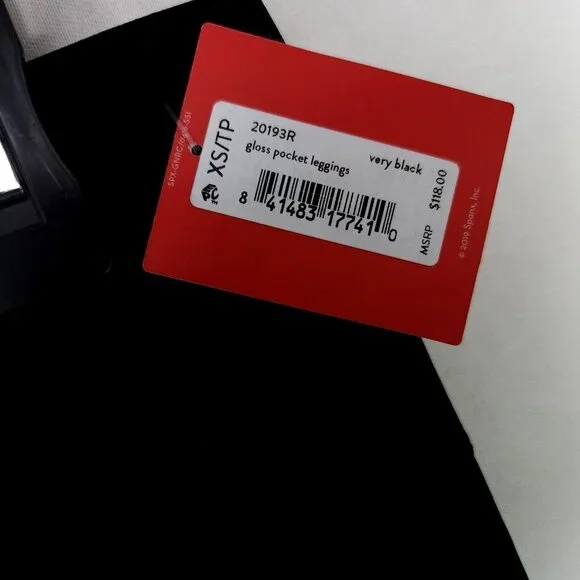 Spanx Every Wear Gloss Pockets Leggings Womens Size XS Very Black Tummy Control - Picture 9 of 16